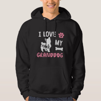 Yorkie Dog Oma Gifts I Love My Granddog Yorkie Hoodie