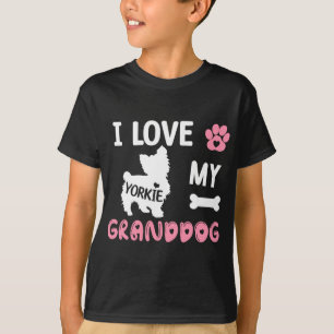 Yorkie Dog Oma Gifts I Love My Granddog Yorkie T-shirt
