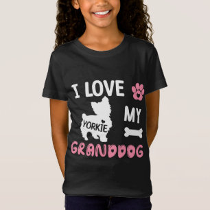 Yorkie Dog Oma Gifts I Love My Granddog Yorkie T-shirt