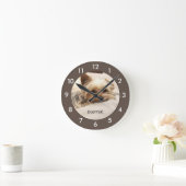 Yorkie Dog Personalized Round Clock Ronde Klok (Huis)