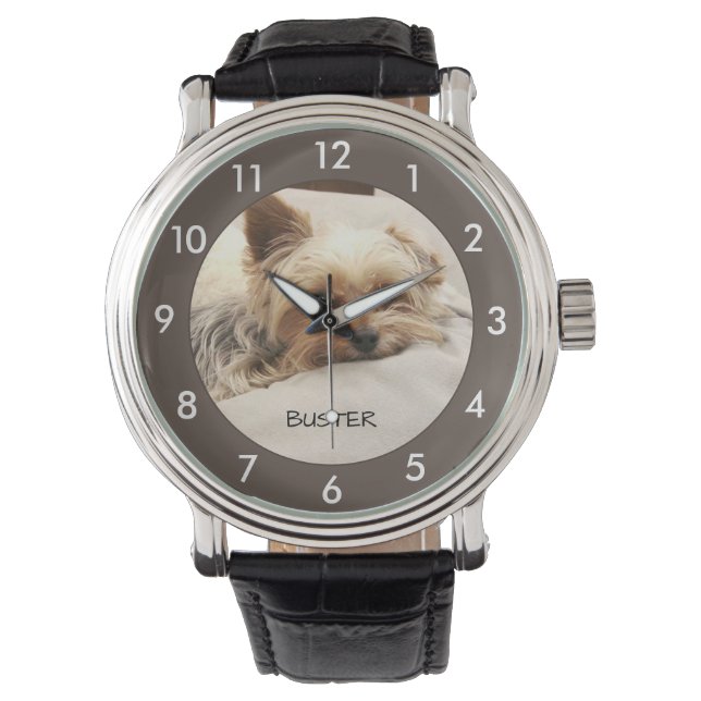 Yorkie Dog Personalized Watch Horloge (Voorkant)