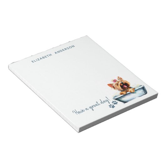 Yorkie Dog Persoonlijk Notitieblok (Schuin)