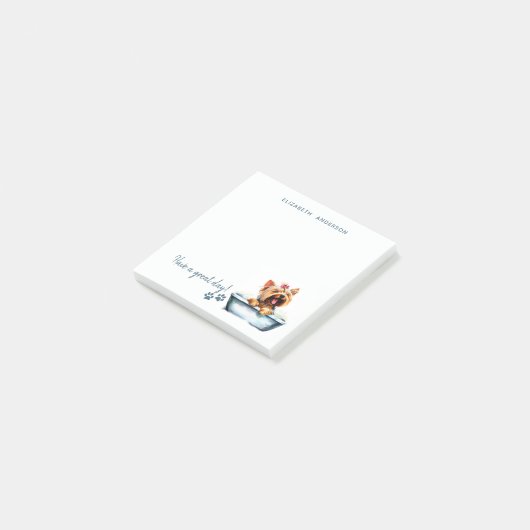 Yorkie Dog Persoonlijk Post-it® Notes (Schuin)