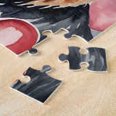 Yorkie Dog Pet Portrait Watercolor Valentine Legpuzzel (Zijkant)