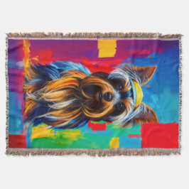 Yorkie Dog Pop Art Deken