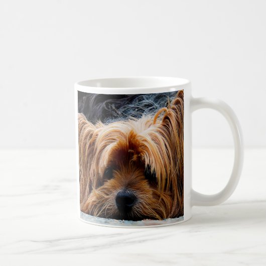 Yorkie Dog Puppy Mok Coffee Mok Cup (Rechts)