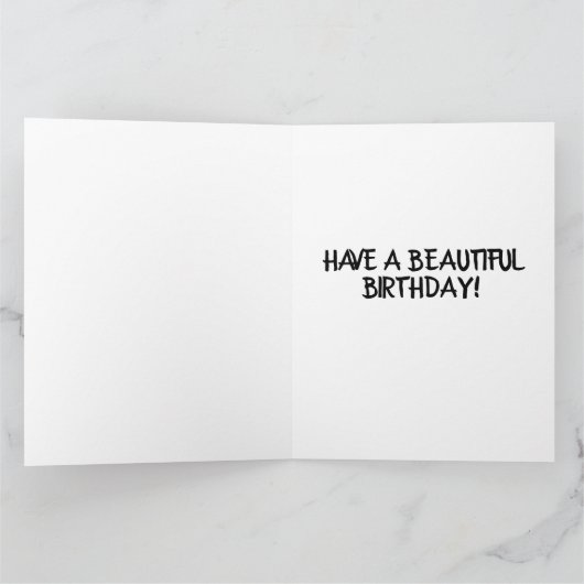 YORKIE DOG RAINBOW GIANT BIRTHDAY KAART (Binnen)