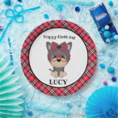 Yorkie Dog Red Pset Birthday Party Bord (Feest)