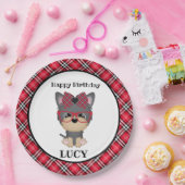 Yorkie Dog Red Pset Birthday Party Bord (Feest)