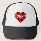 Yorkie Dog schilderen en rood hart Trucker Pet (Voorkant)