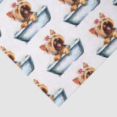 Yorkie Dog Tissuepapier (Detail)