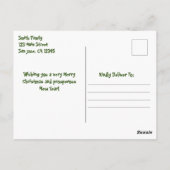 Yorkie Dog Waterverf Kerst gepersonaliseerd Briefkaart (Achterkant)