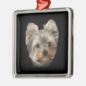 Yorkie Dog Wireless-lader Metalen Ornament (Links)