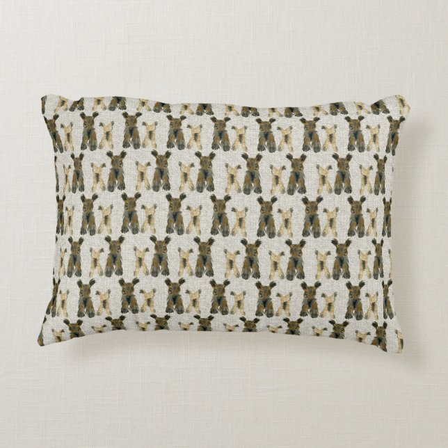 Yorkie Dogs Home Decor Accent Kussen (Achterkant)