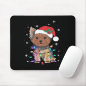 Yorkie Dogs Tree-kersttrui met borstvoeding Dier Muismat (Met muis)