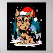 Yorkie Dogs Tree-kersttrui met borstvoeding Dier Poster (Voorkant)