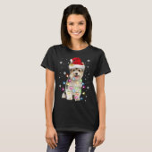 Yorkie Dogs Tree-kersttrui met borstvoeding Dier T-shirt (Voorkant volledig)