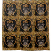 Yorkie douchegordijn (Voorkant)