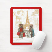 Yorkie Eiffel Tower Paris Muismat (Met muis)