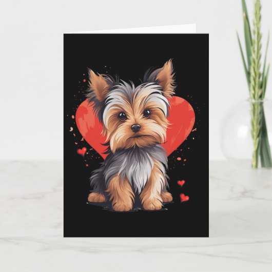 Yorkie-eigenaar Moeder Vader Yorkshire Terrier Hon Kaart (Voorkant)