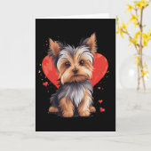 Yorkie-eigenaar Moeder Vader Yorkshire Terrier Hon Kaart (Gele Bloem)