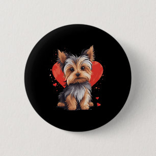 Yorkie-eigenaar Moeder Vader Yorkshire Terrier Hon Ronde Button 5,7 Cm