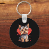 Yorkie-eigenaar Moeder Vader Yorkshire Terrier Hon Sleutelhanger (Voorkant)