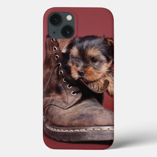 Yorkie en boot Case-Mate iPhone case (Achterkant)