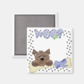 Yorkie en bot Woof Magneet (Voorkant / Achterkant)