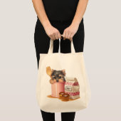 Yorkie en chocolade cupcakes tote bag (Voorkant (product))