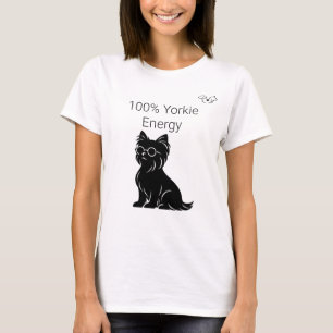 Yorkie Energie Schattige Bril Hond Moeder T-shirt