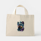 Yorkie, erg schattig mini tote bag (Achterkant)
