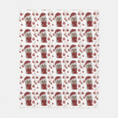 Yorkie  fleece deken (Voorkant)