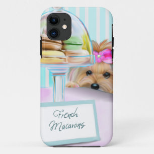 Yorkie Franse Macarons iPhone 11 Hoesje