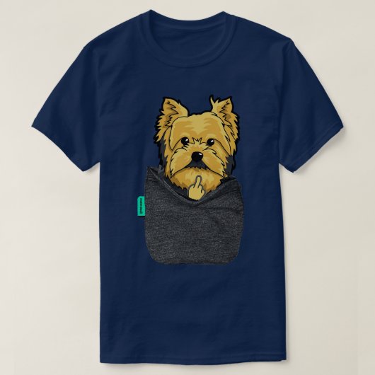 Yorkie FU Pocket T-shirt (Design voorkant)