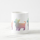 Yorkie Geometric Pattern Silhouette Pastel Koffiemok (Center)