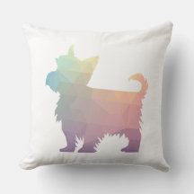 Yorkie Geometric Pattern Silhouette Pastel