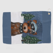 Yorkie golfhanddoek (Horizontaal)