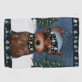 Yorkie golfhanddoek (Horizontaal)