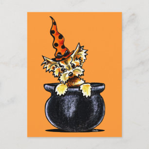 Yorkie Halloween Good Witch Off-Leash Art™ Briefkaart