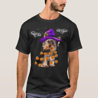 Yorkie Halloween Pumpkin T-shirt
