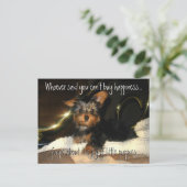 Yorkie Happiness Briefkaart (Staand voorkant)