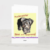 Yorkie Happy New Year Kaart (Achterkant)