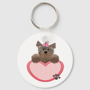 Yorkie-hart Sleutelhanger