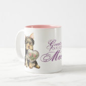 Yorkie Heart mama Tweekleurige Koffiemok (Voorkant links)