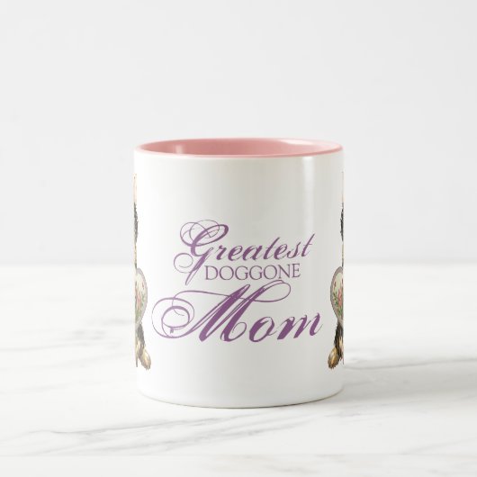 Yorkie Heart mama Tweekleurige Koffiemok (Center)