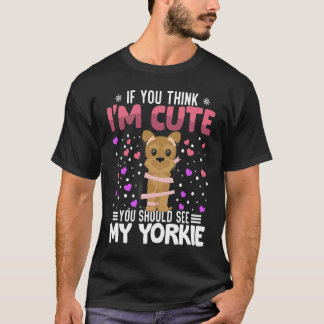 Yorkie Heart Valentijnsdag Animal voor het Kind va T-shirt