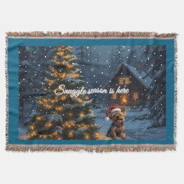 Yorkie Holiday Blanket Deken