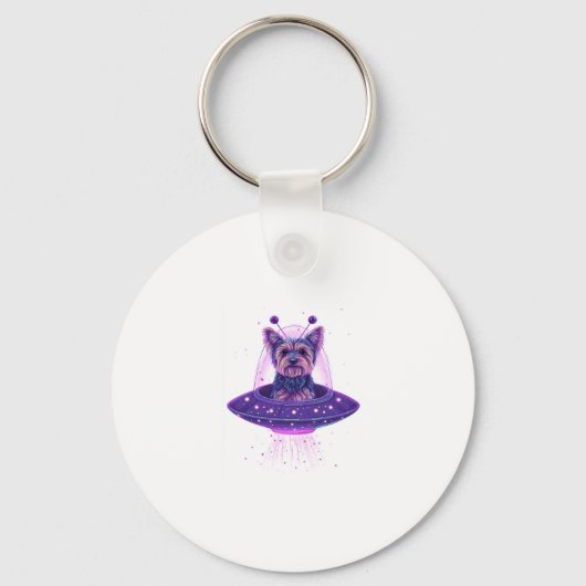 Yorkie � Hond Buiten Deze Wereld Sleutelhanger (Voorkant)
