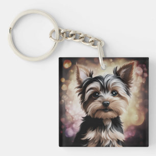 Yorkie, hond, huisdier sleutelhanger